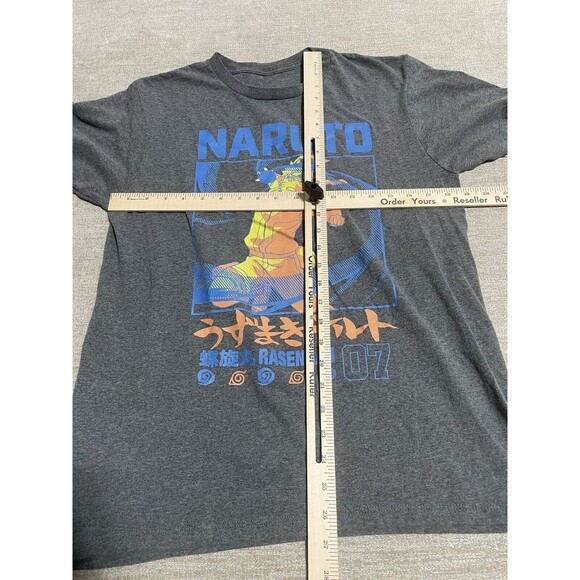 Naruto Shirt Adults Medium Gray T-shirt 2002 Shippuden Collection Rasengan 07 - Picture 6 of 10